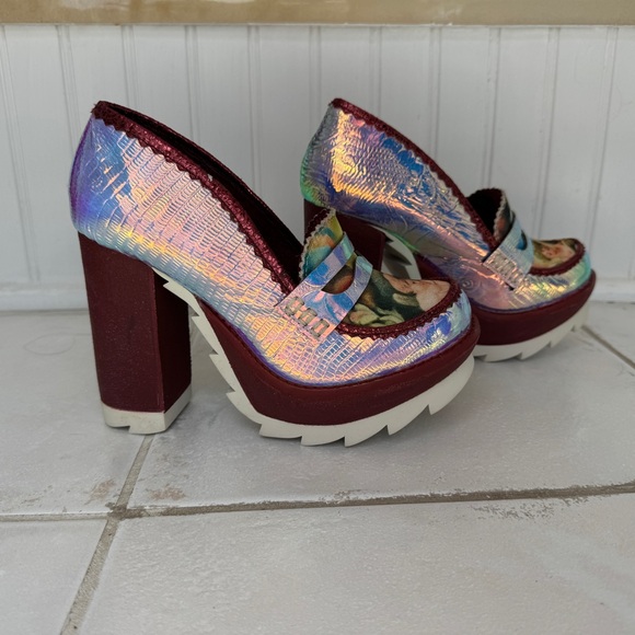 Iridescent Irregular Choice Lost Touch Cherub Heels Holographic 37 - Picture 4 of 8